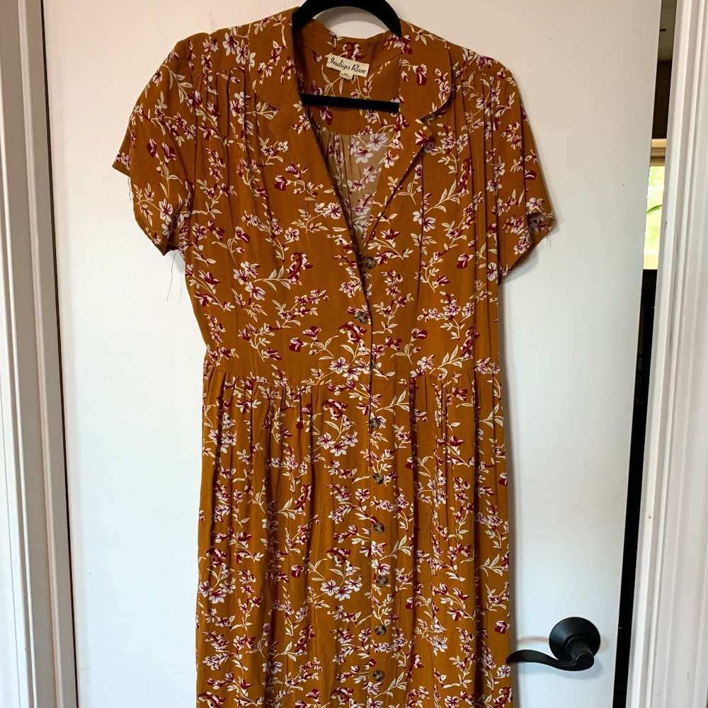 Indigo Rose Vintage style Large Dress